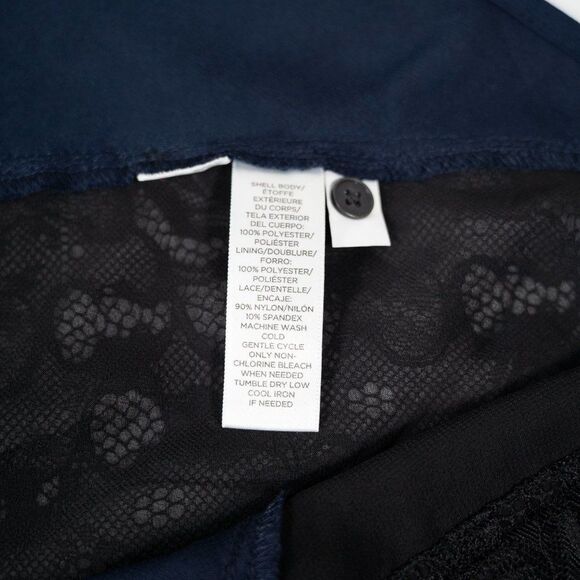 LOFT Forever Navy Black Lace Paneled Blouse - Picture 11 of 11